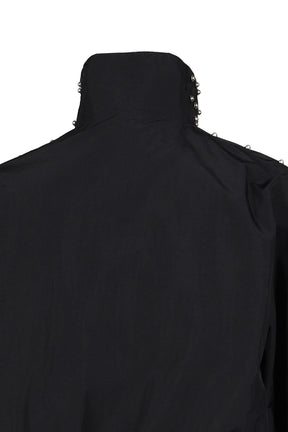 TRIPLE LINE STUD TRACK JACKET / BLK