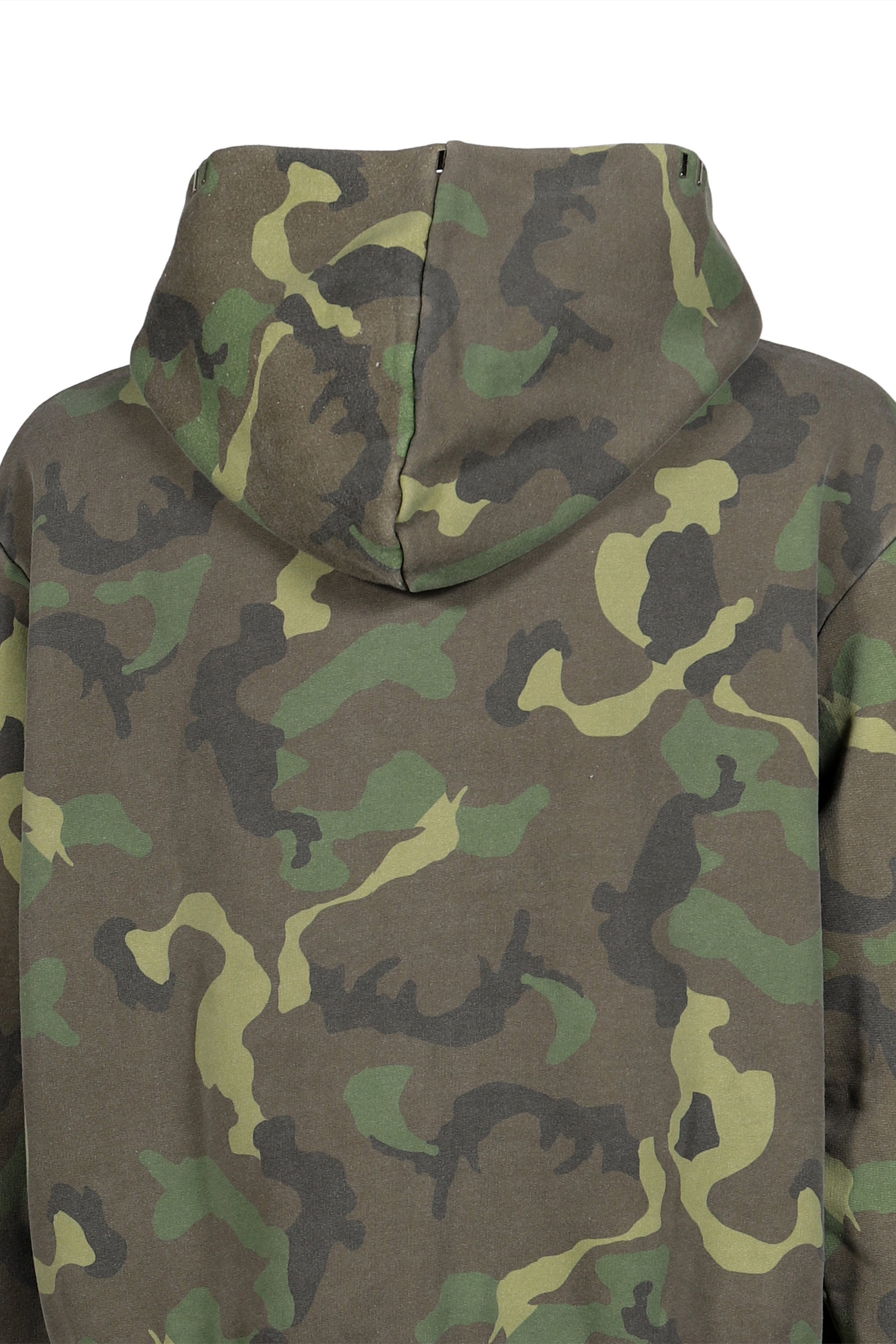 GOTH CAMO CROPPED VINTAGE ZIP HOODIE / WOODLAND CAMO