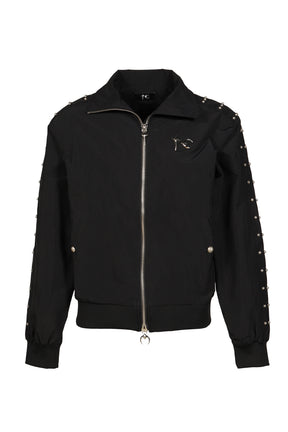TRIPLE LINE STUD TRACK JACKET / BLK