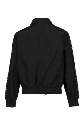 TRIPLE LINE STUD TRACK JACKET / BLK