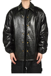 LTHR COACH JKT / BLK