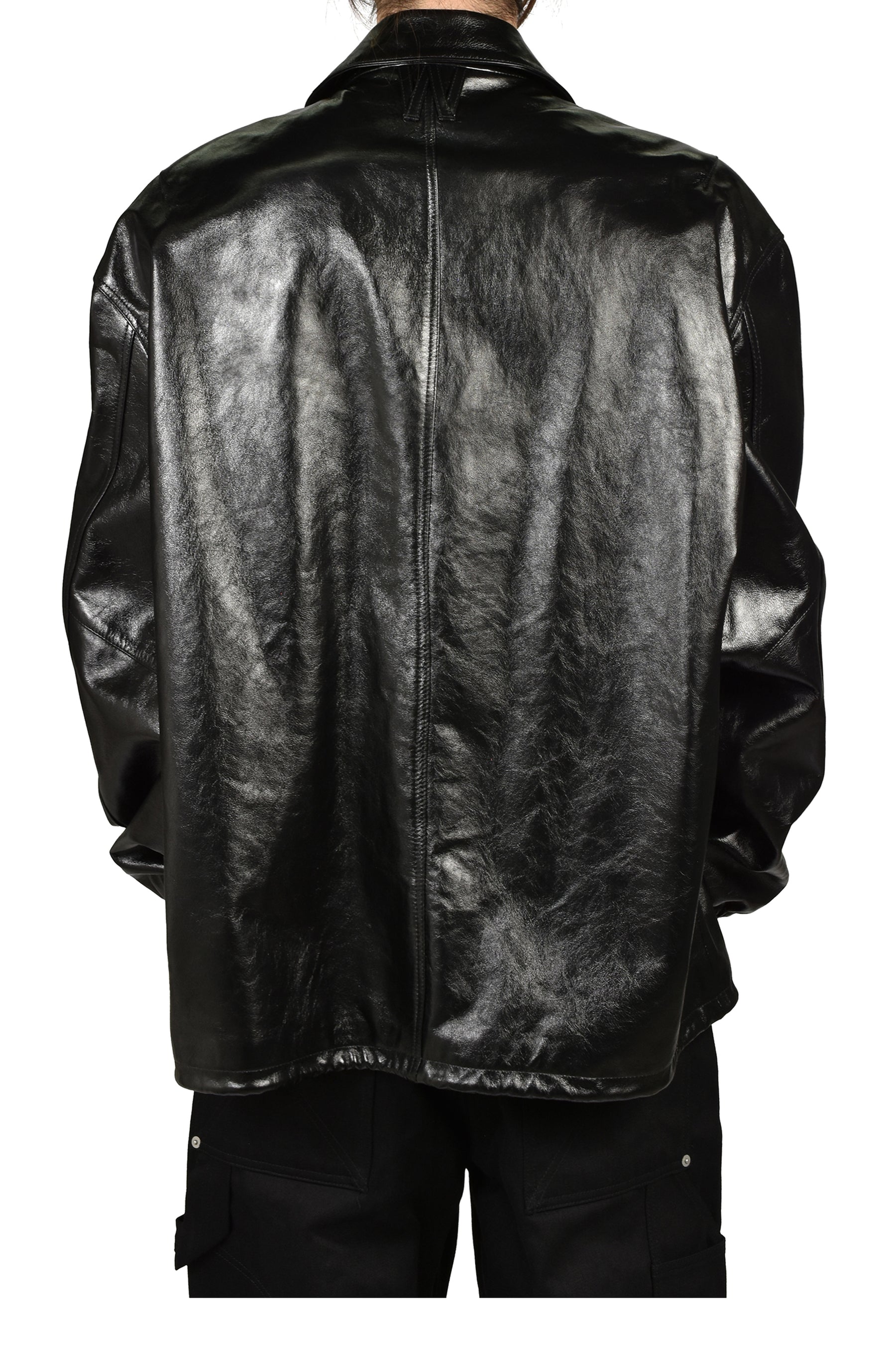 LTHR COACH JKT / BLK