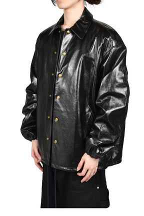 LTHR COACH JKT / BLK