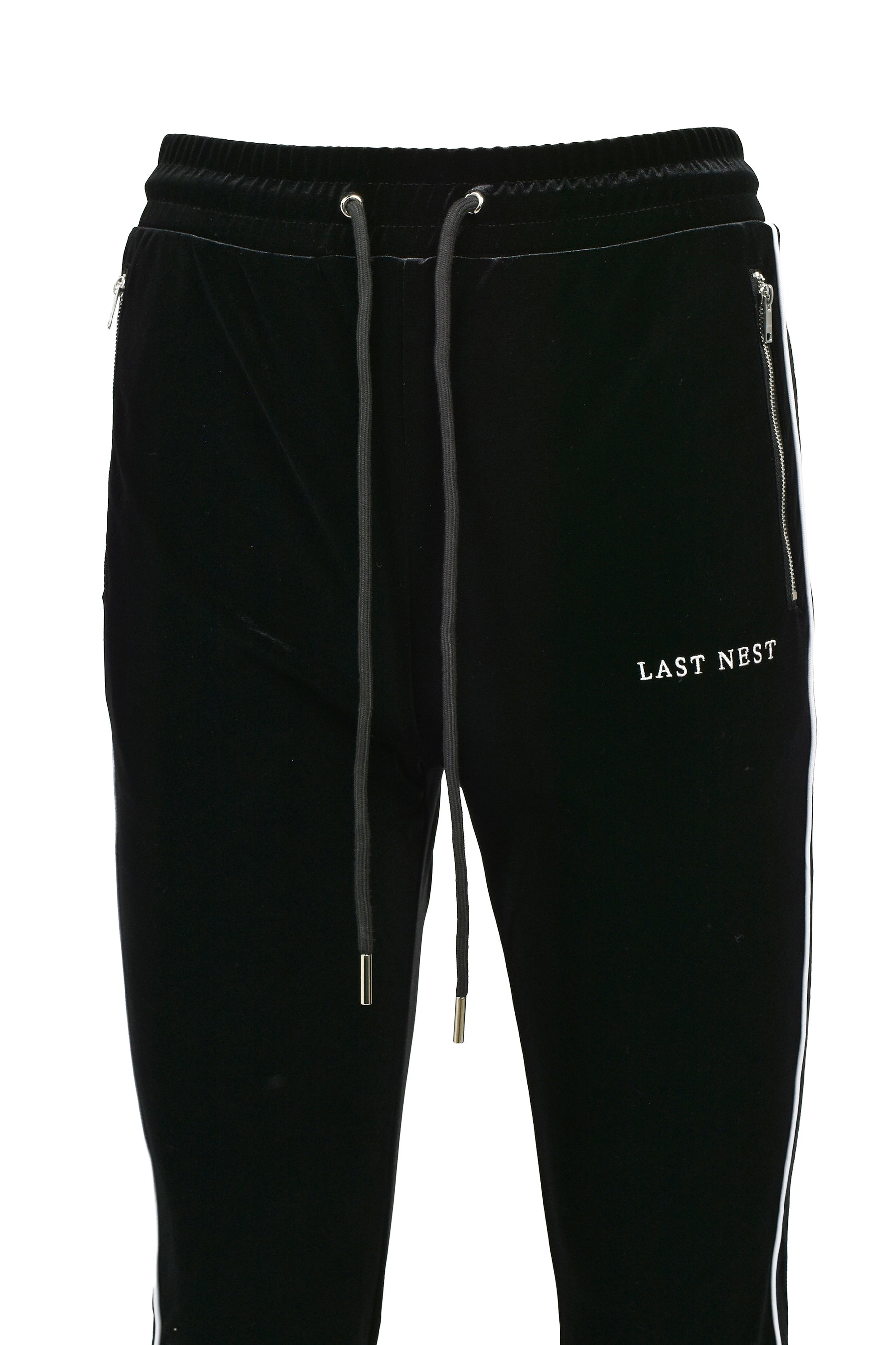 LAST NEST ラストネスト SS26 VELVET TRACK PANTS V3 / BLK - NUBIAN