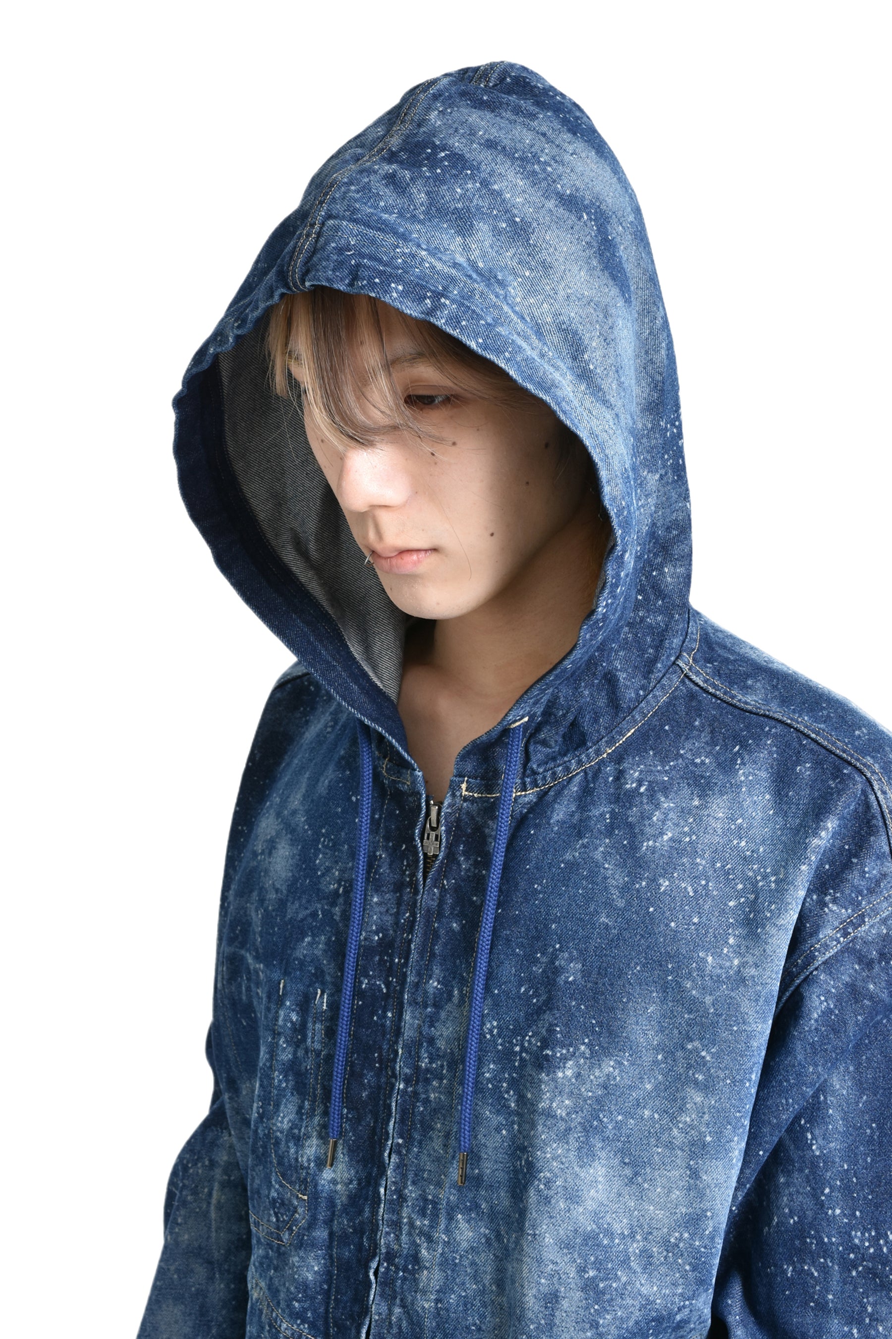 GALAXY DENIM HOODED JACKET / IND