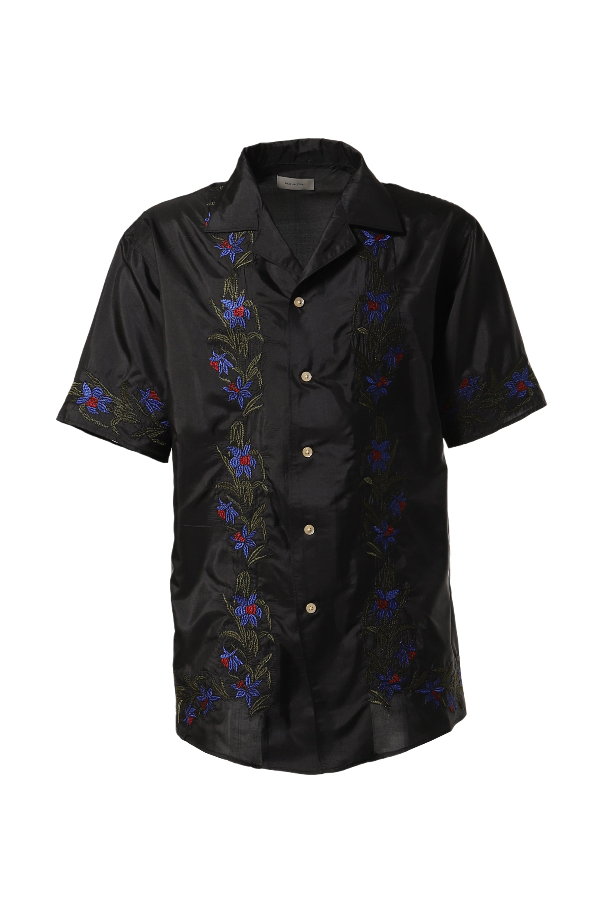 BED J.W. FORD ベッドフォード SS24 EMBROIDERY SHIRT / BLK - NUBIAN