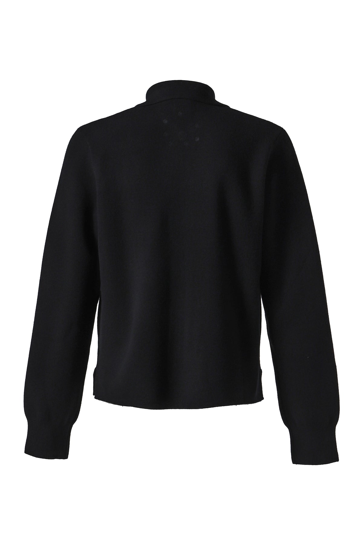 FRONT ZIP SWEATER / BLK