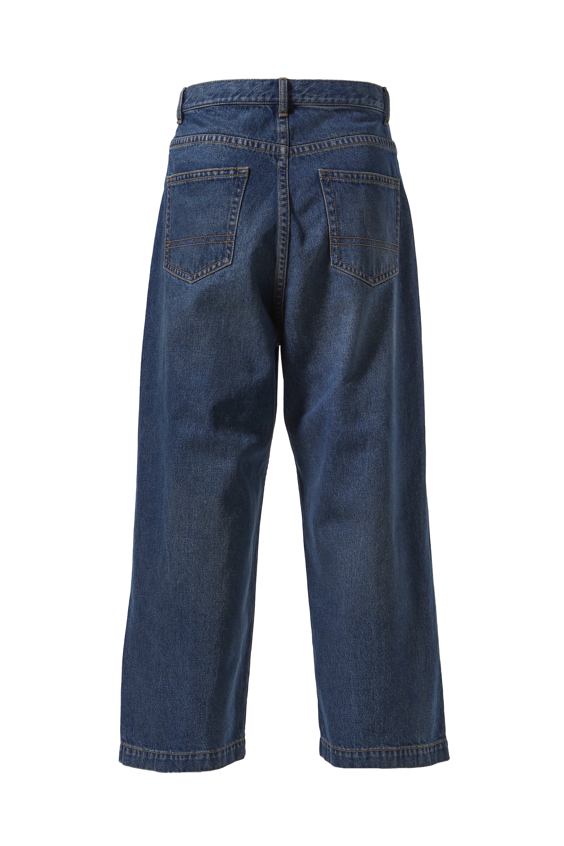 RhodolirioN 90'LOOSE STRAIGHT PANTS - DAMAGED DENIM / INDIGO