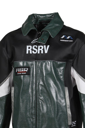 ALLOY LEATHER JACKET / GRN 