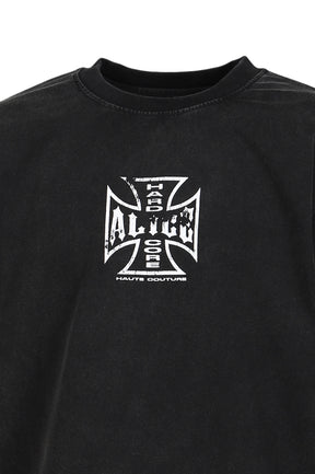 MOTO COUTURE LAYERED LS T-SHIRT (EXCLUSIVE) / BLK