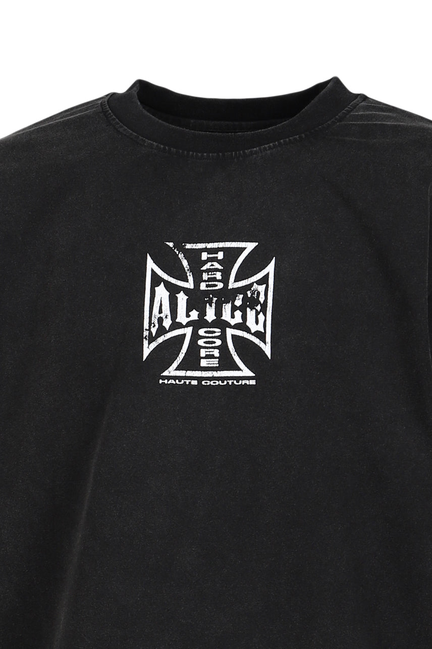 MOTO COUTURE LAYERED LS T-SHIRT (EXCLUSIVE) / BLK