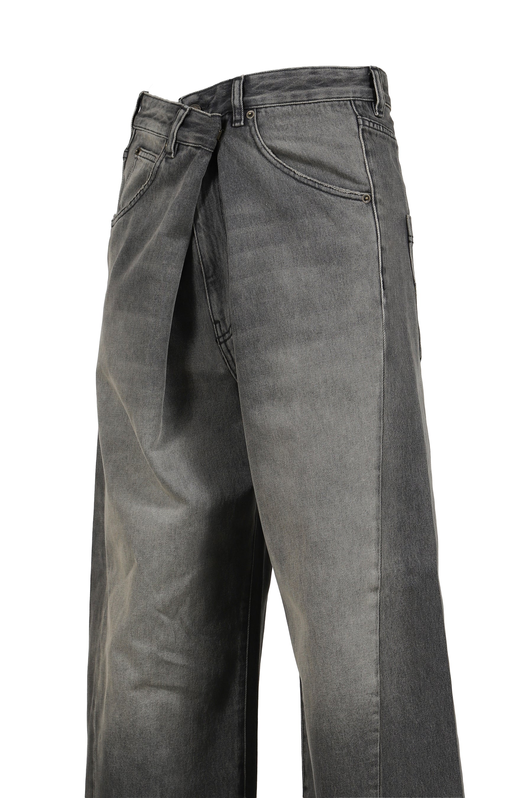 INED - FOLD OVER DENIM / BLACK 