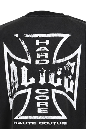 MOTO COUTURE LAYERED LS T-SHIRT (EXCLUSIVE) / BLK