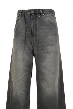 INED - FOLD OVER DENIM / BLACK 