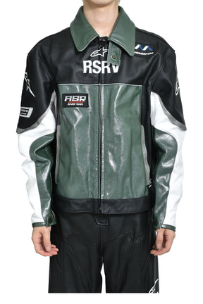 ALLOY LEATHER JACKET / GRN 