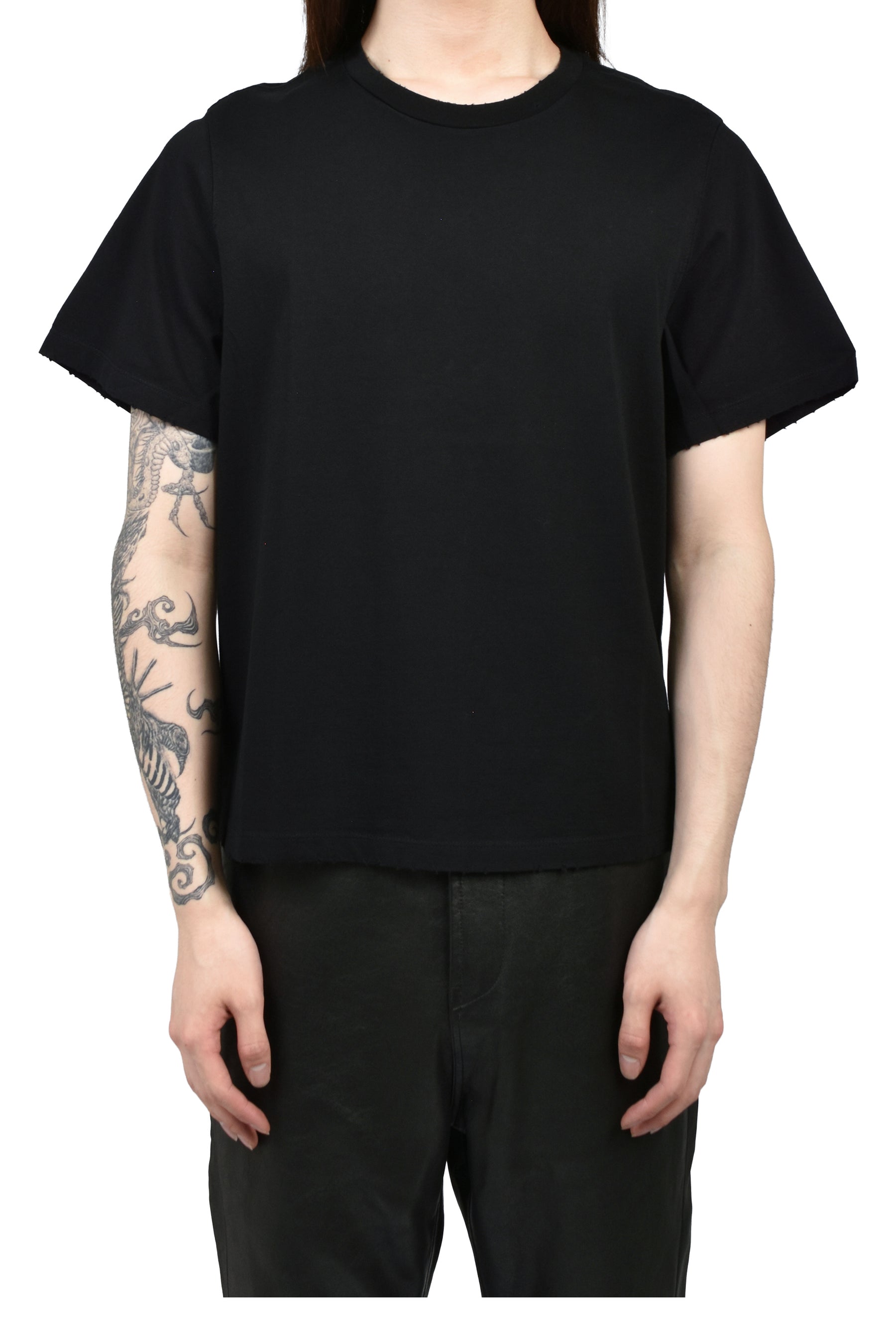 CROPPED T-SHIRT / BLK