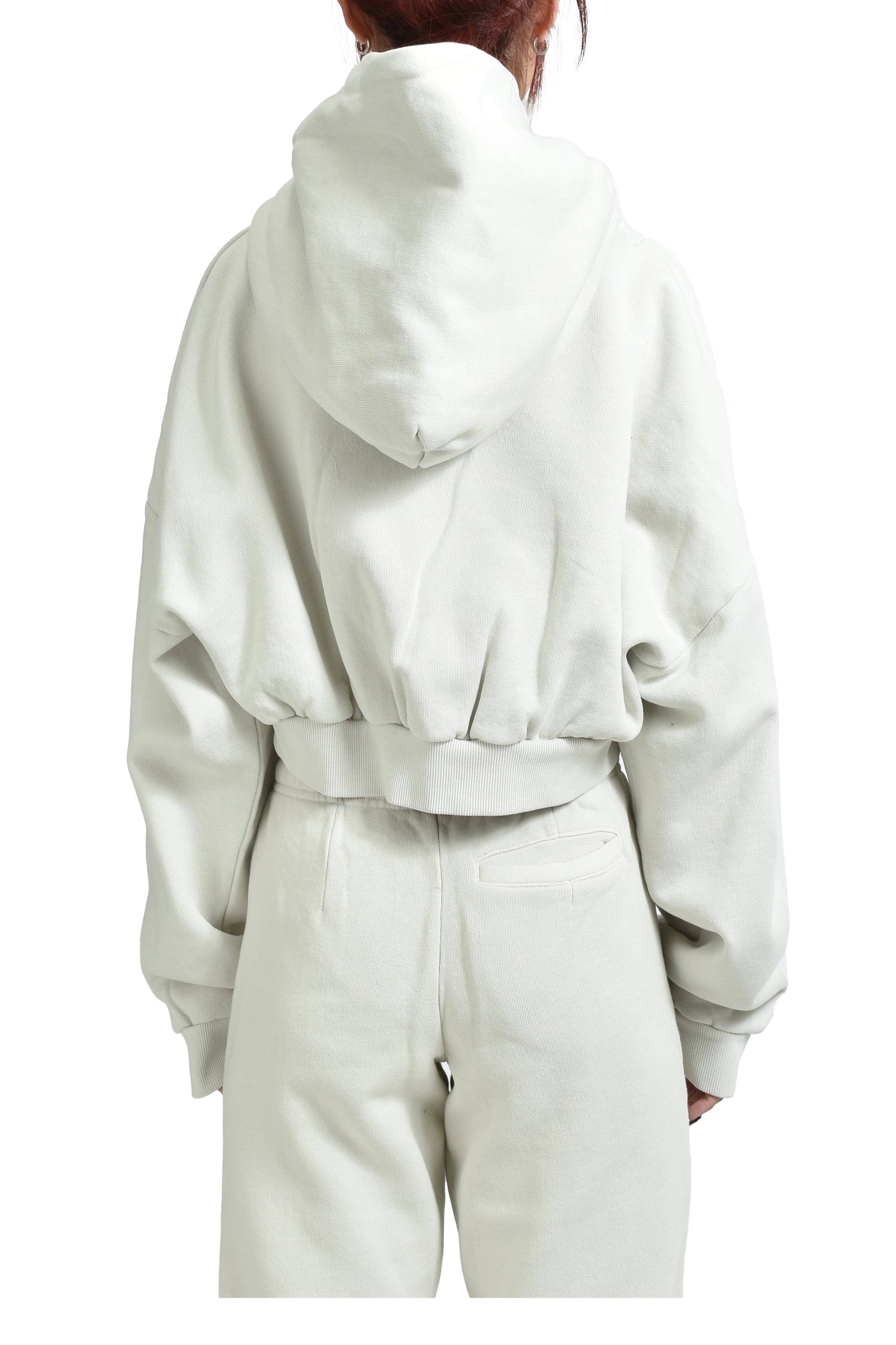 CROPPED HEAVY HOOD / RICE