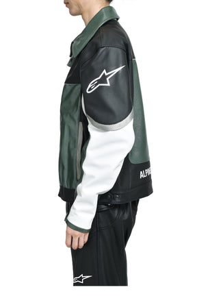 ALLOY LEATHER JACKET / GRN 
