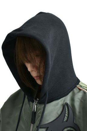 TRIBAL REWORKED BOMBER JACKET / GRN / BLK 