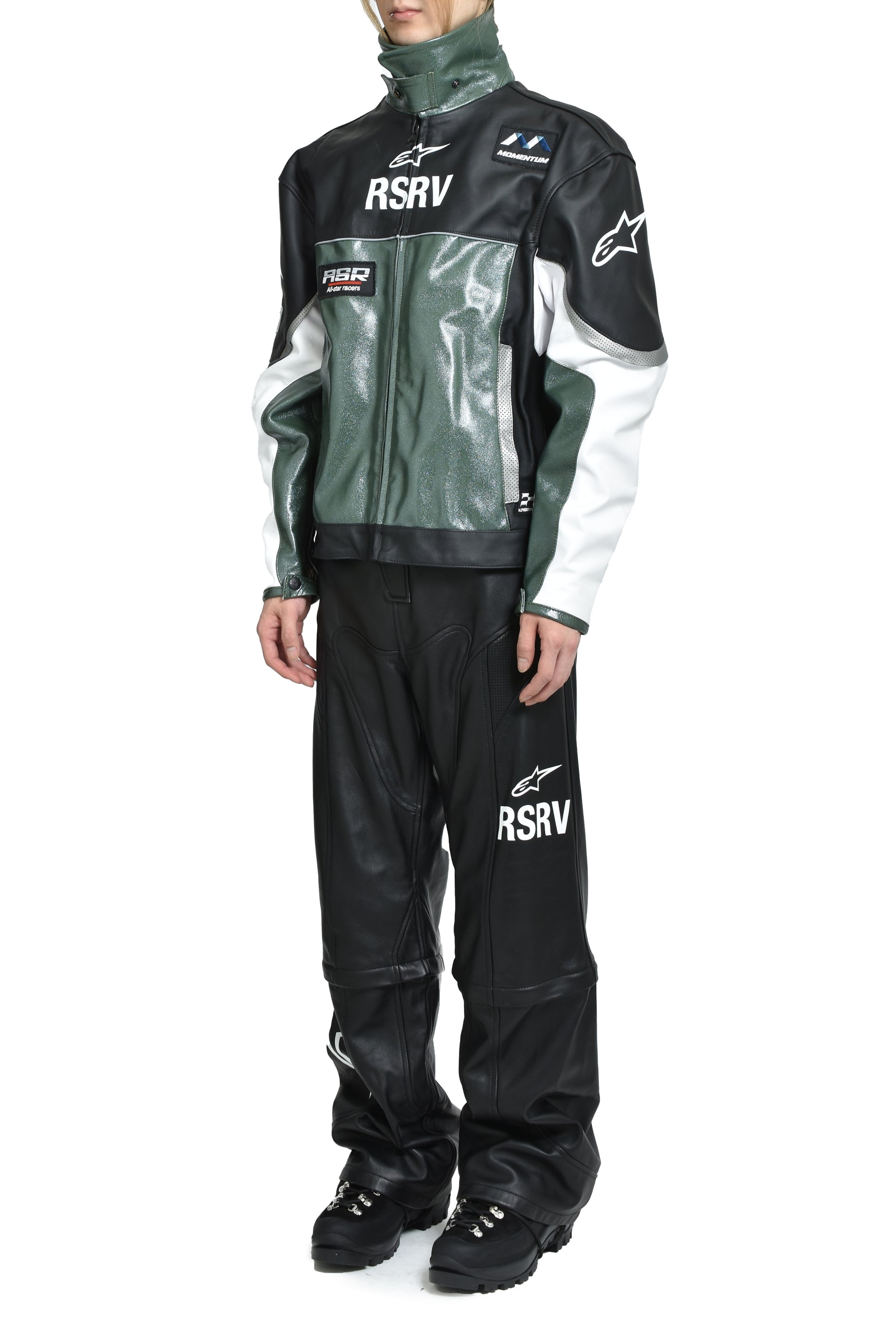 ALLOY LEATHER JACKET / GRN 