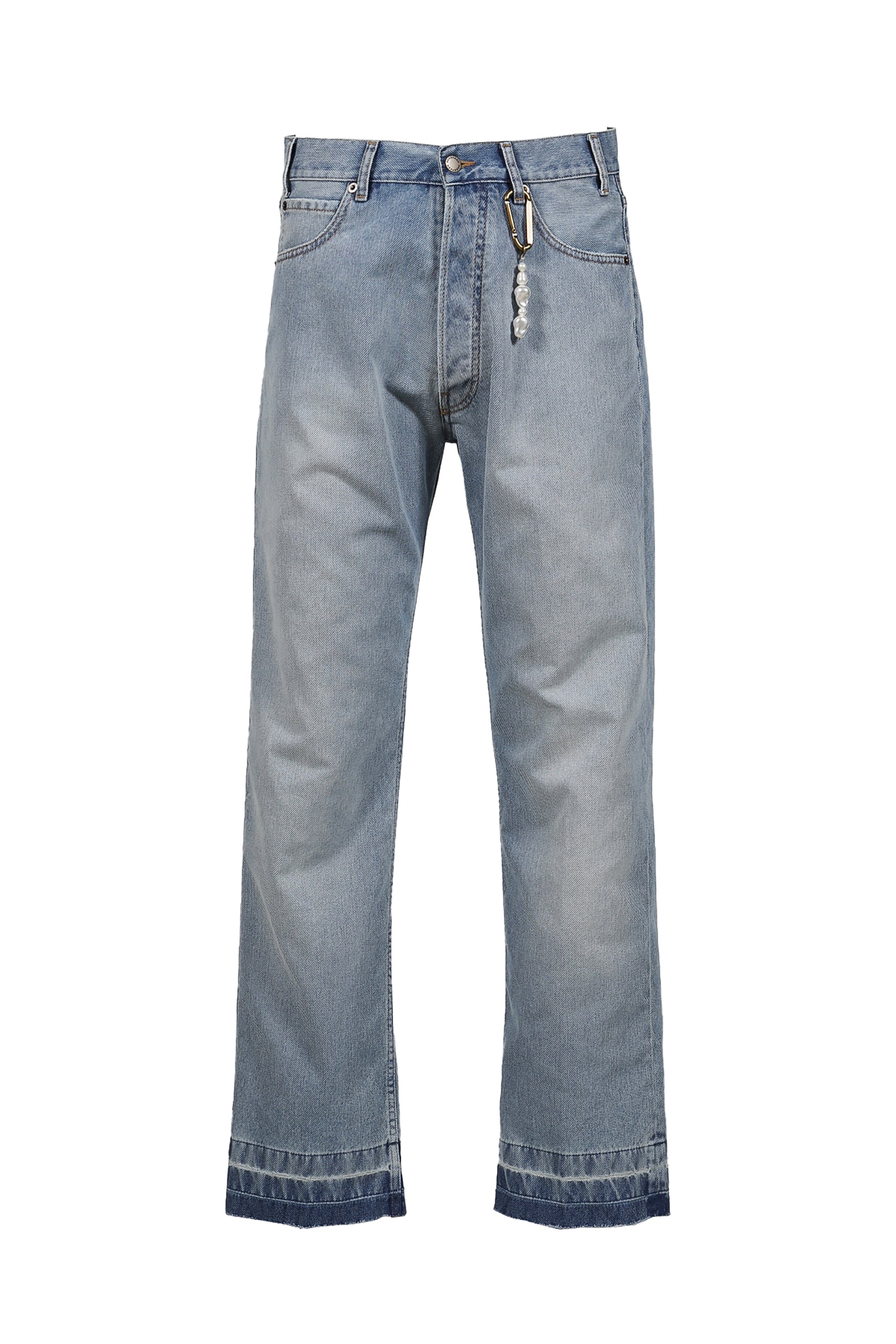 DARKPARK EDI - NYLON INFUSED CREASED STRAIGHT-LEG DENIM / MIAMI LIGHT