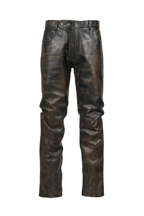 NEW 424 LEATHER FIVEPOCKET / BLK CHEETAH