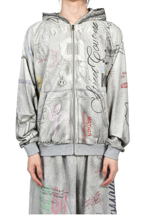 TAGGED ZIP UP / GRY