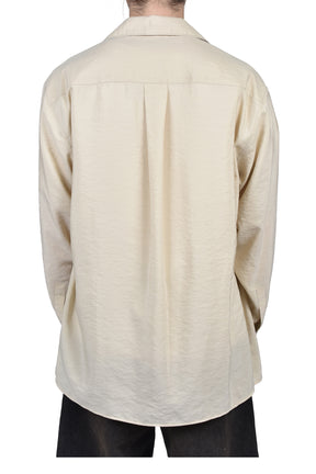 CONVERTIBLE COLLAR SHIRT / OAT MILK