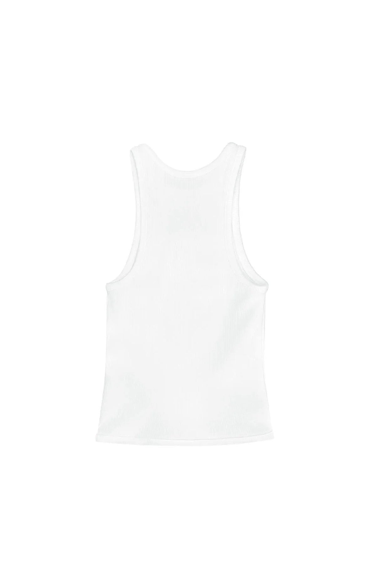 RIBBED CROPPED TANK TOP - WHITE / WHT