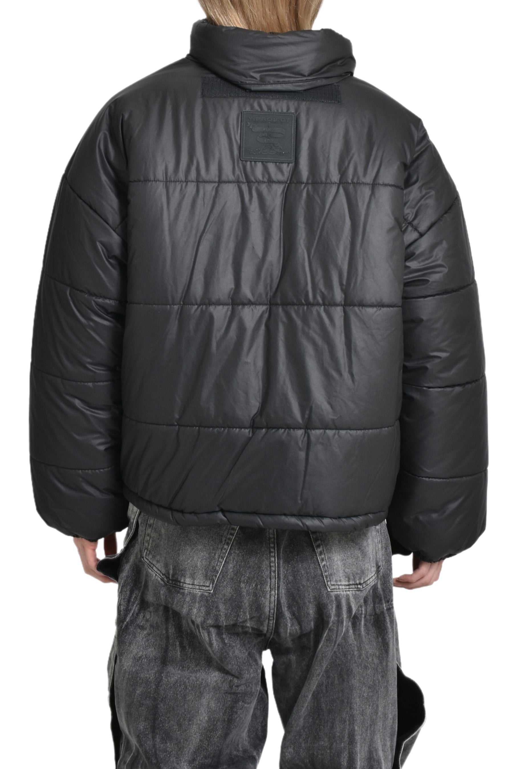 VELCRO PUFFER JACKET / BLK