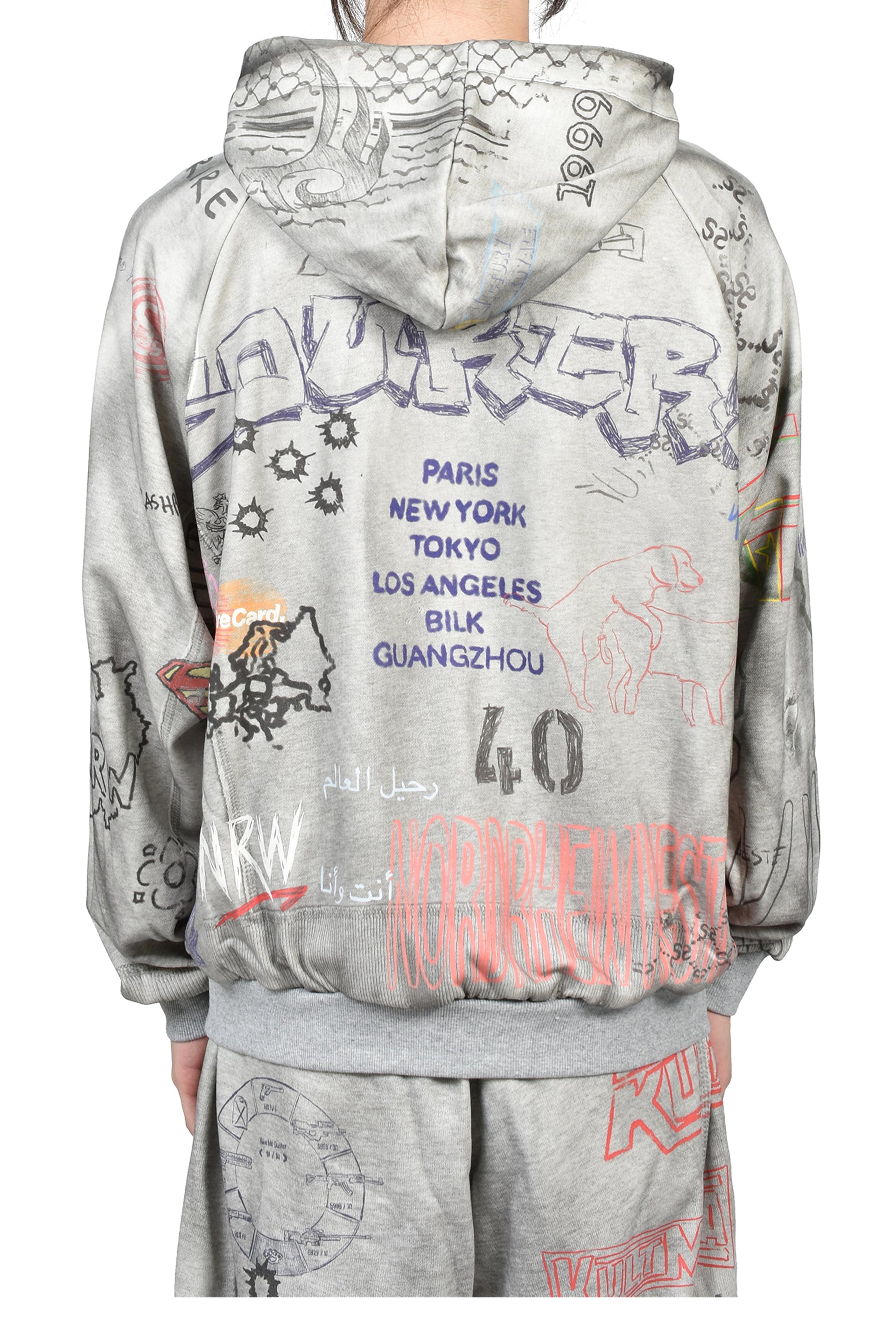 TAGGED ZIP UP / GRY
