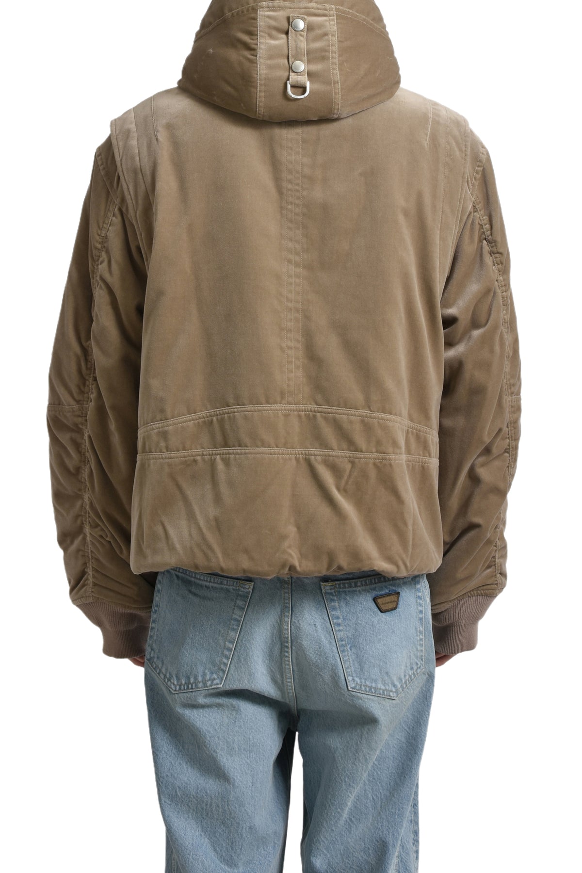 HOODED BOMBER JACKET / BRW