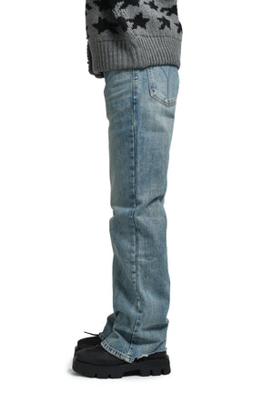 DENIM TRUCKER PANTS / BLU 