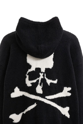 MASTERMIND FW23 LOUNGE ZIP UP HOODIE / BLK WHT -NUBIAN