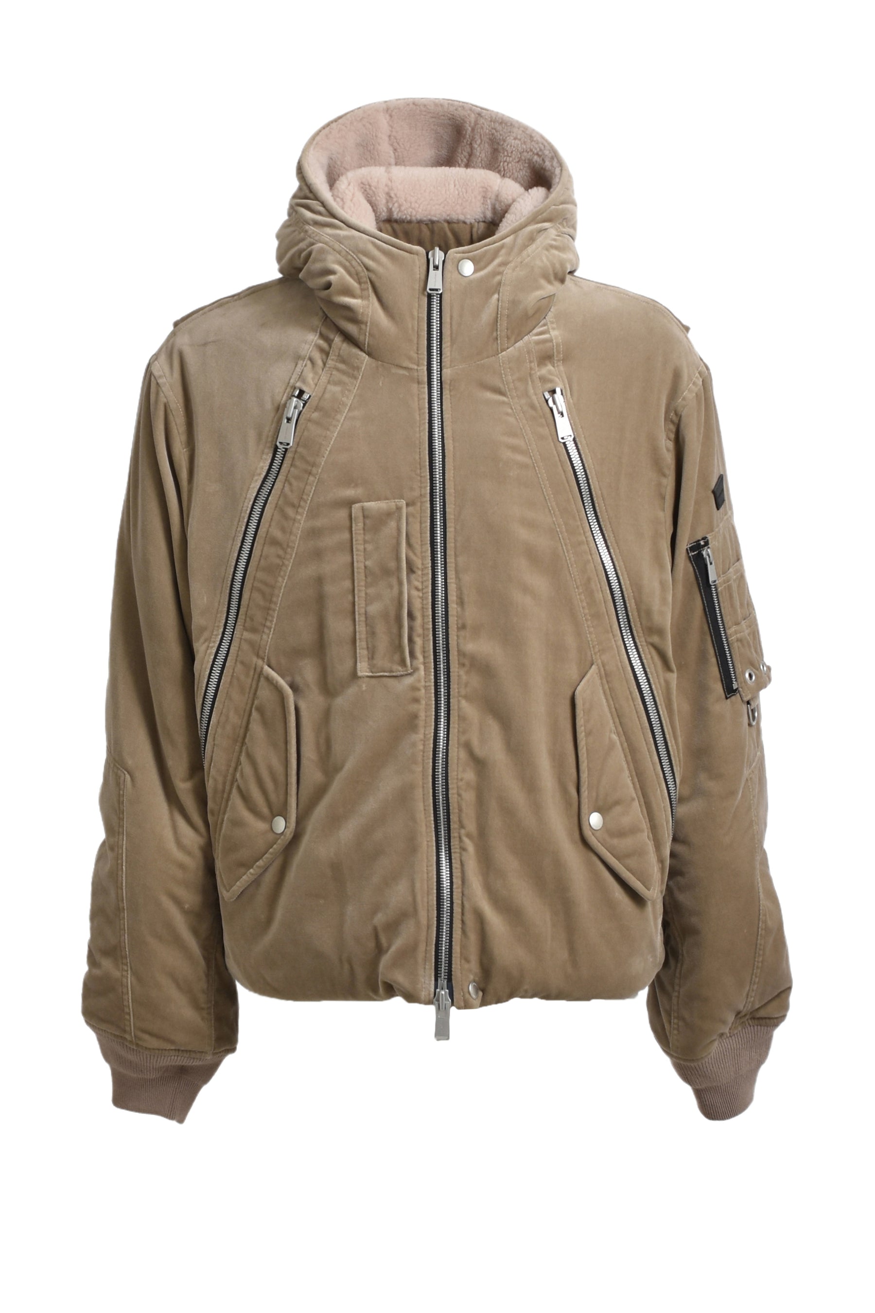 HOODED BOMBER JACKET / BRW