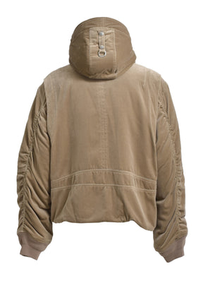 HOODED BOMBER JACKET / BRW