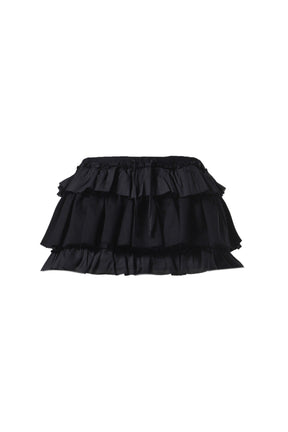 GIRLFRIEND RUFFLE MINI SKIRT / BLK