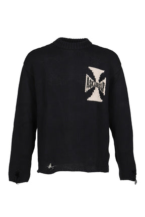 ASKYURSELF アスクユアセルフ FW25 RIDER CROSS KNIT / BLK - NUBIAN