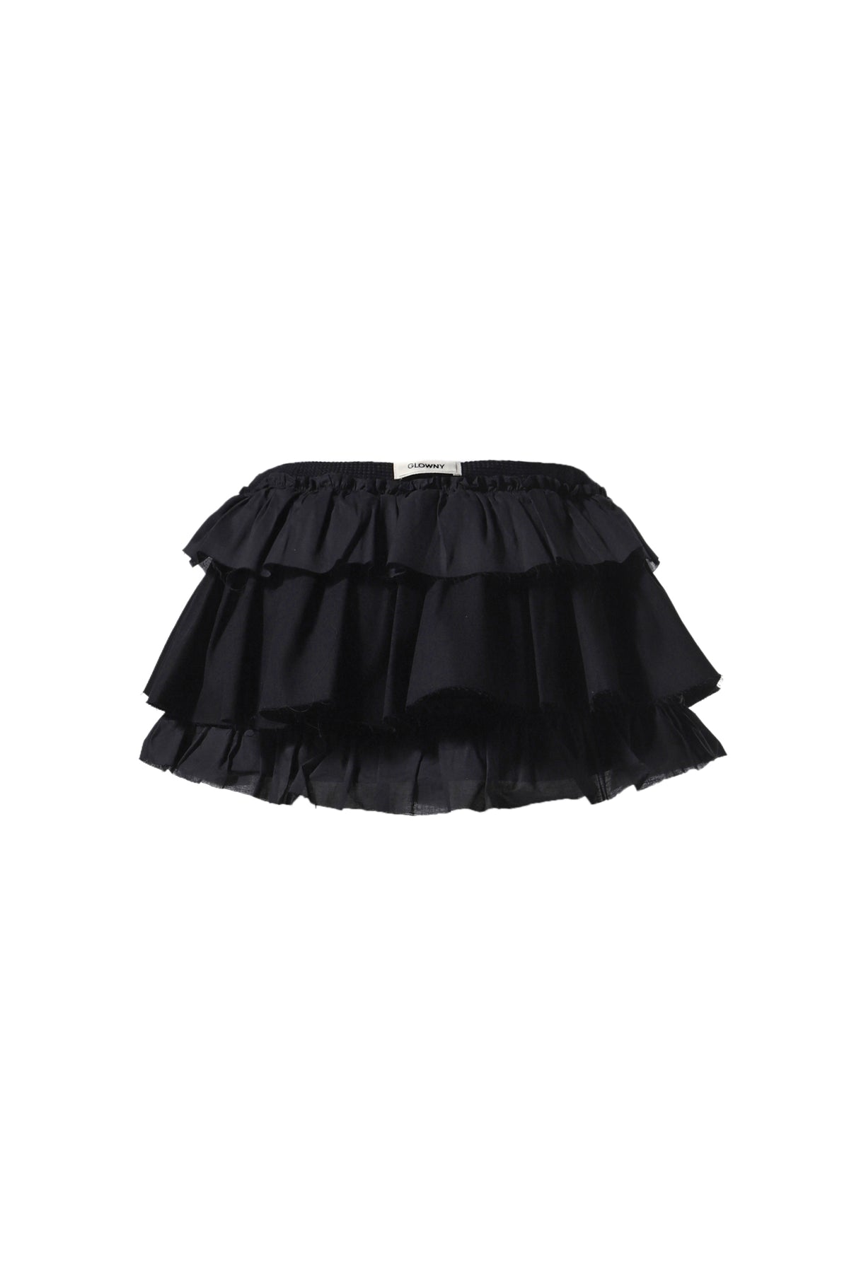 GIRLFRIEND RUFFLE MINI SKIRT / BLK