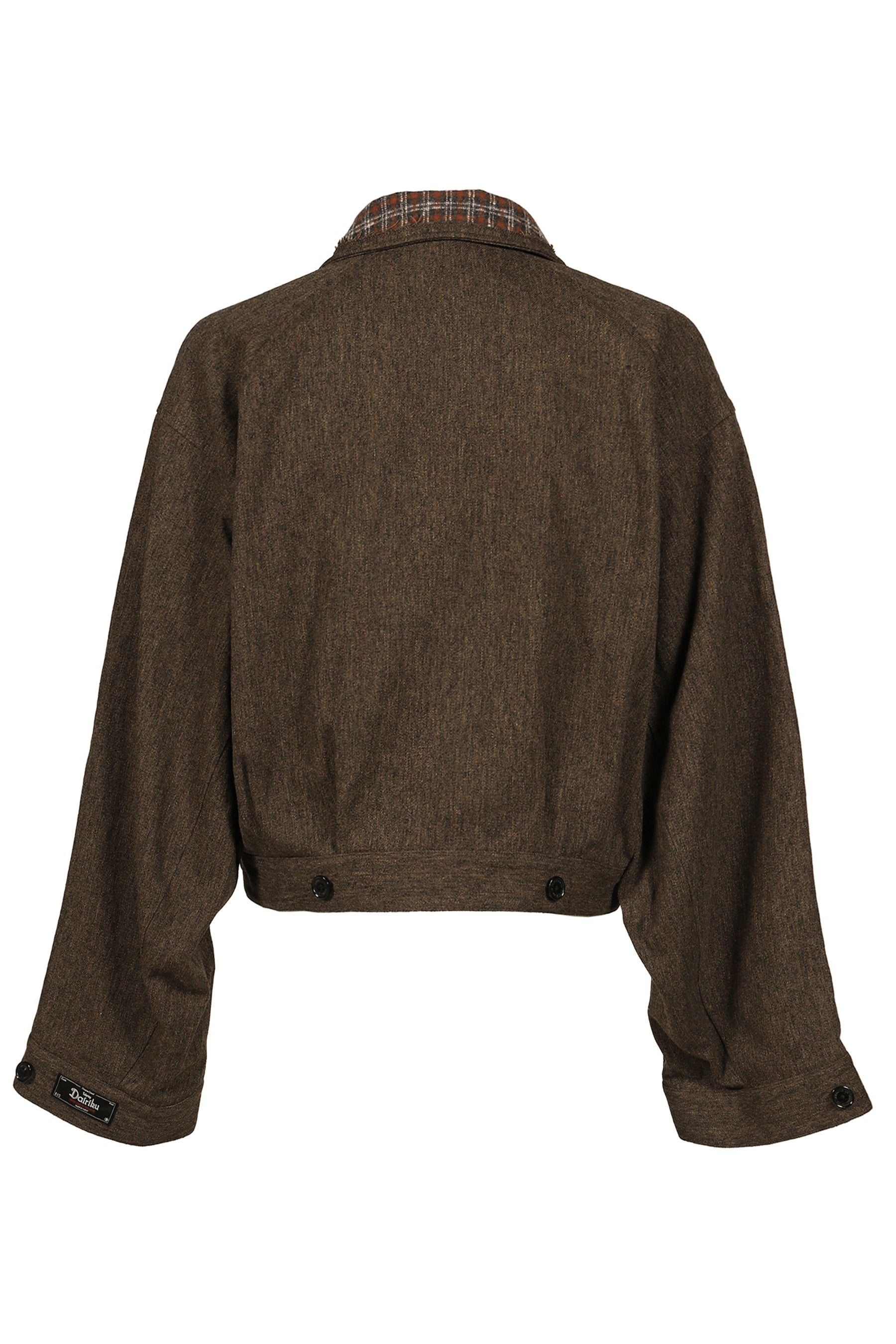 "BIG SLEEVE” SHINING COLLAR MILITARY JACKET / OLV