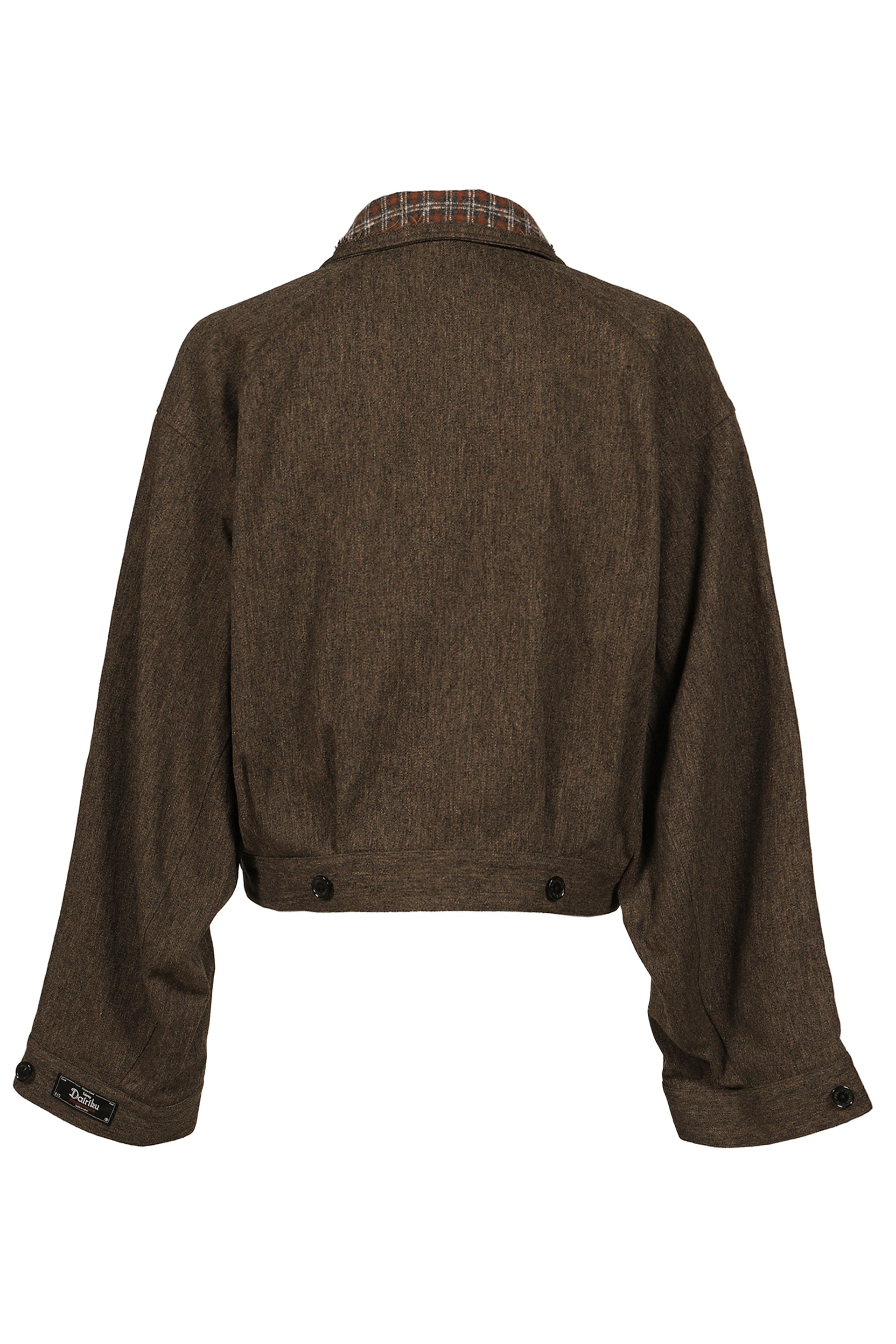 "BIG SLEEVE” SHINING COLLAR MILITARY JACKET / OLV