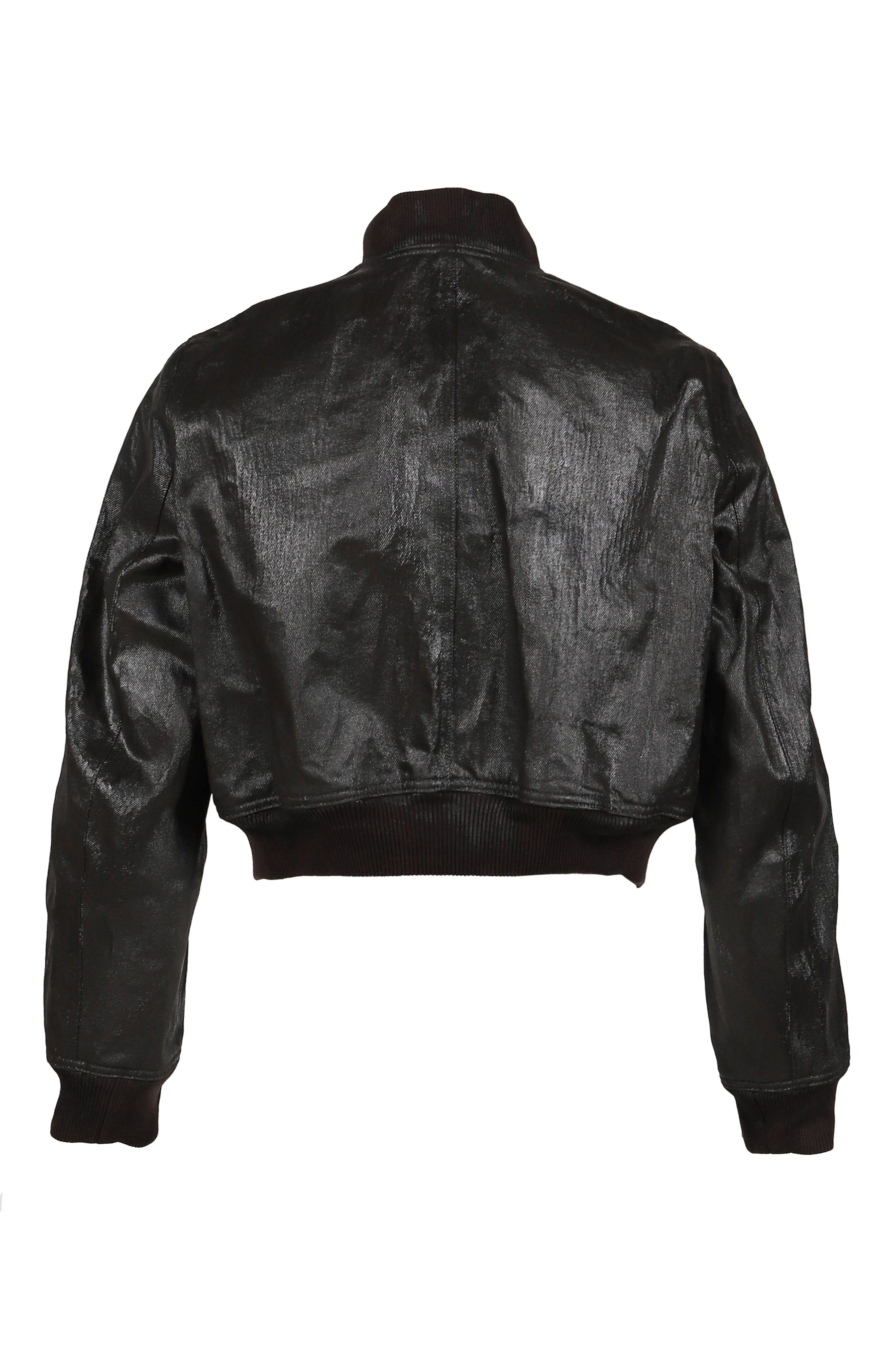 CRACK WAXED DENIM LOCUST BOMBER JACKET / BRW