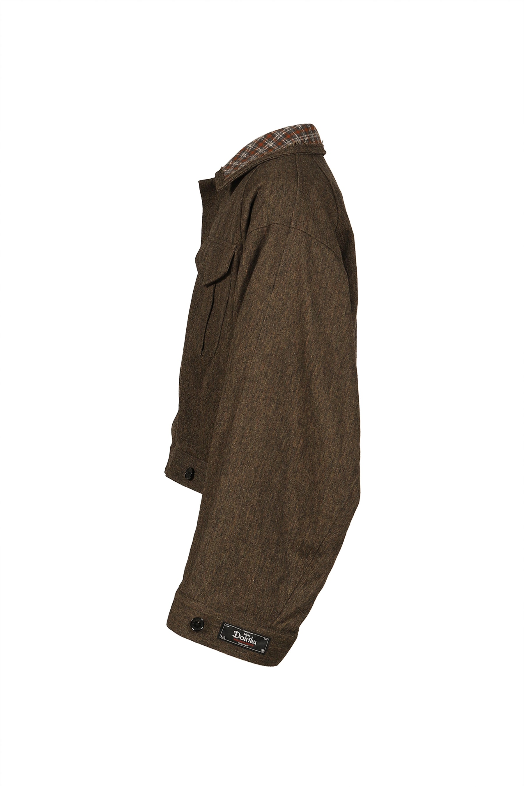 "BIG SLEEVE” SHINING COLLAR MILITARY JACKET / OLV