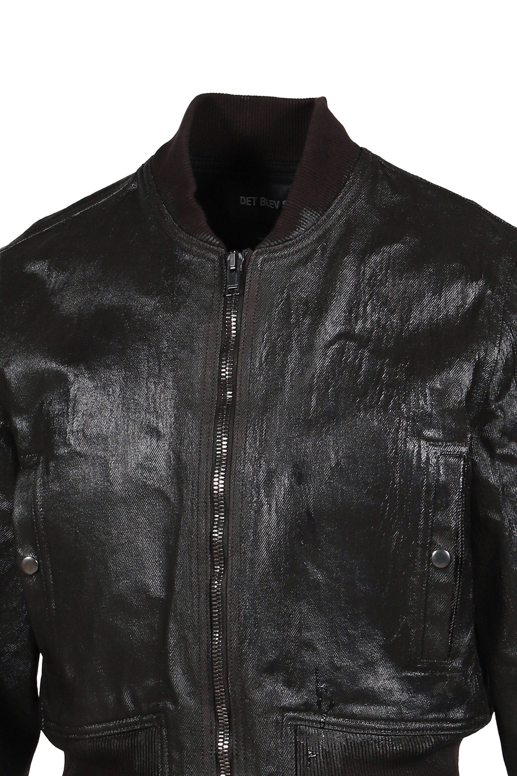 CRACK WAXED DENIM LOCUST BOMBER JACKET / BRW