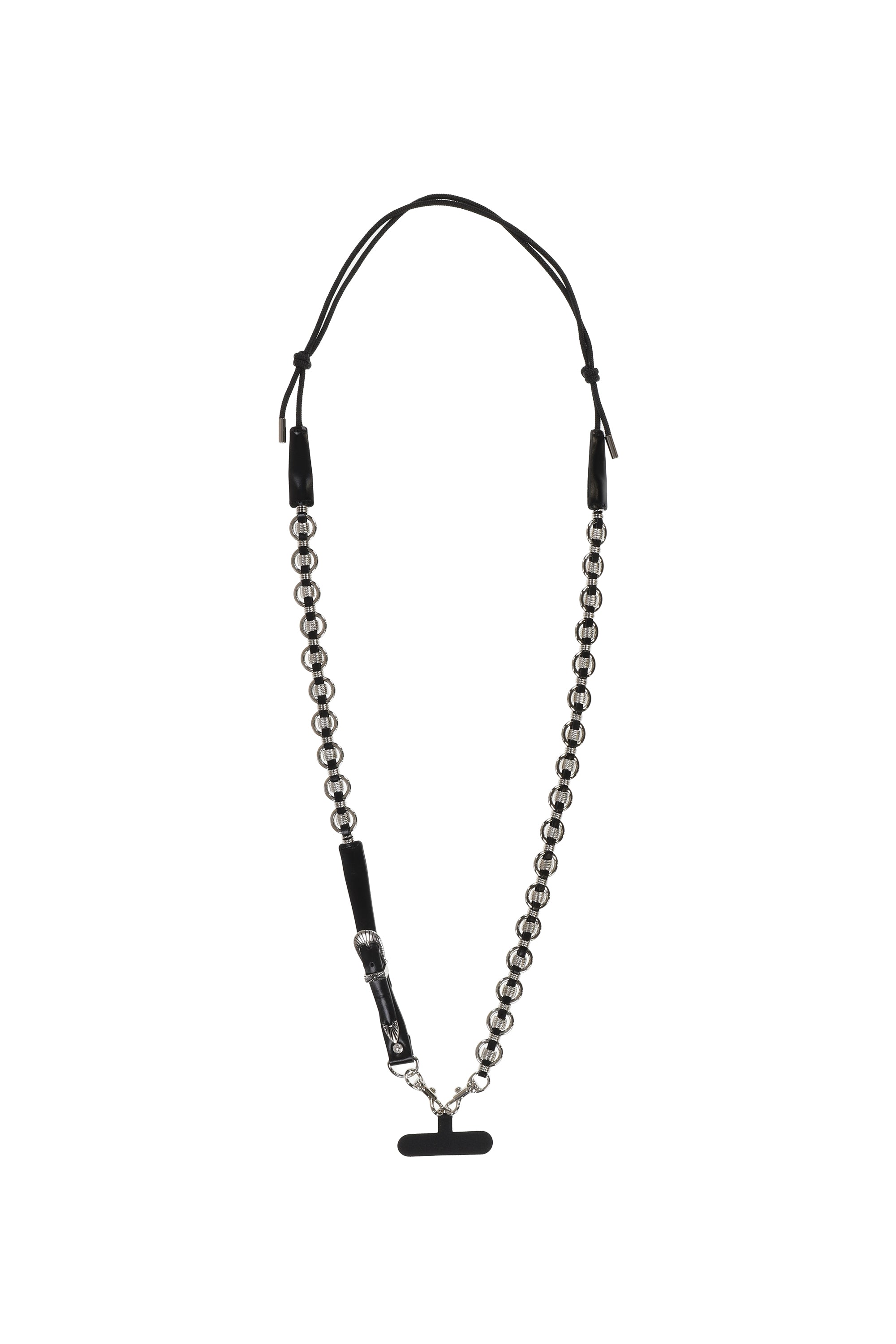 TOGA TOO トーガ SS26 RING METAL PHONE STRAP / BLK - NUBIAN ヌビアン