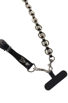 RING METAL PHONE STRAP / BLK