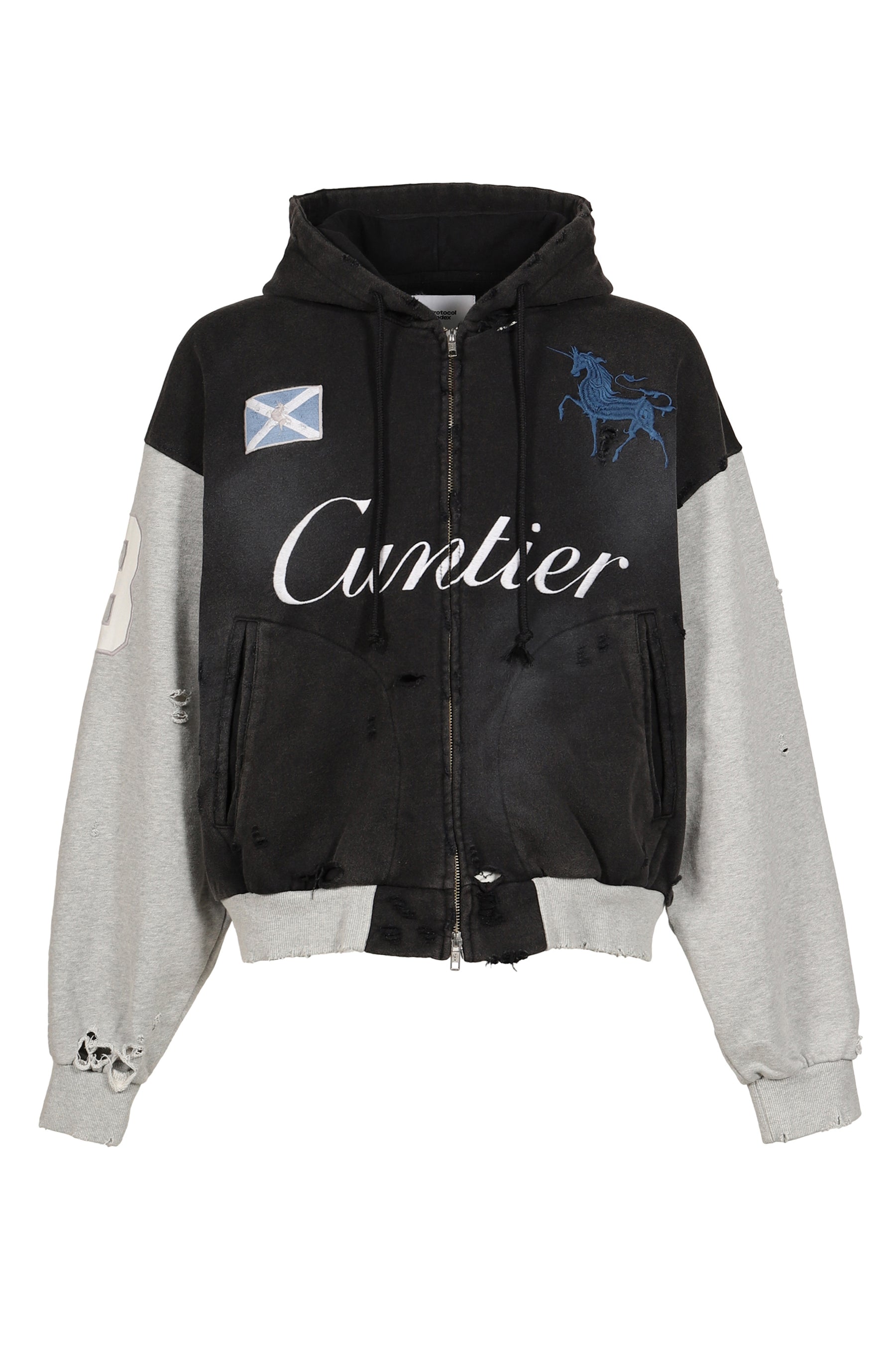CUNTIER ZIP HOODIE / BLK