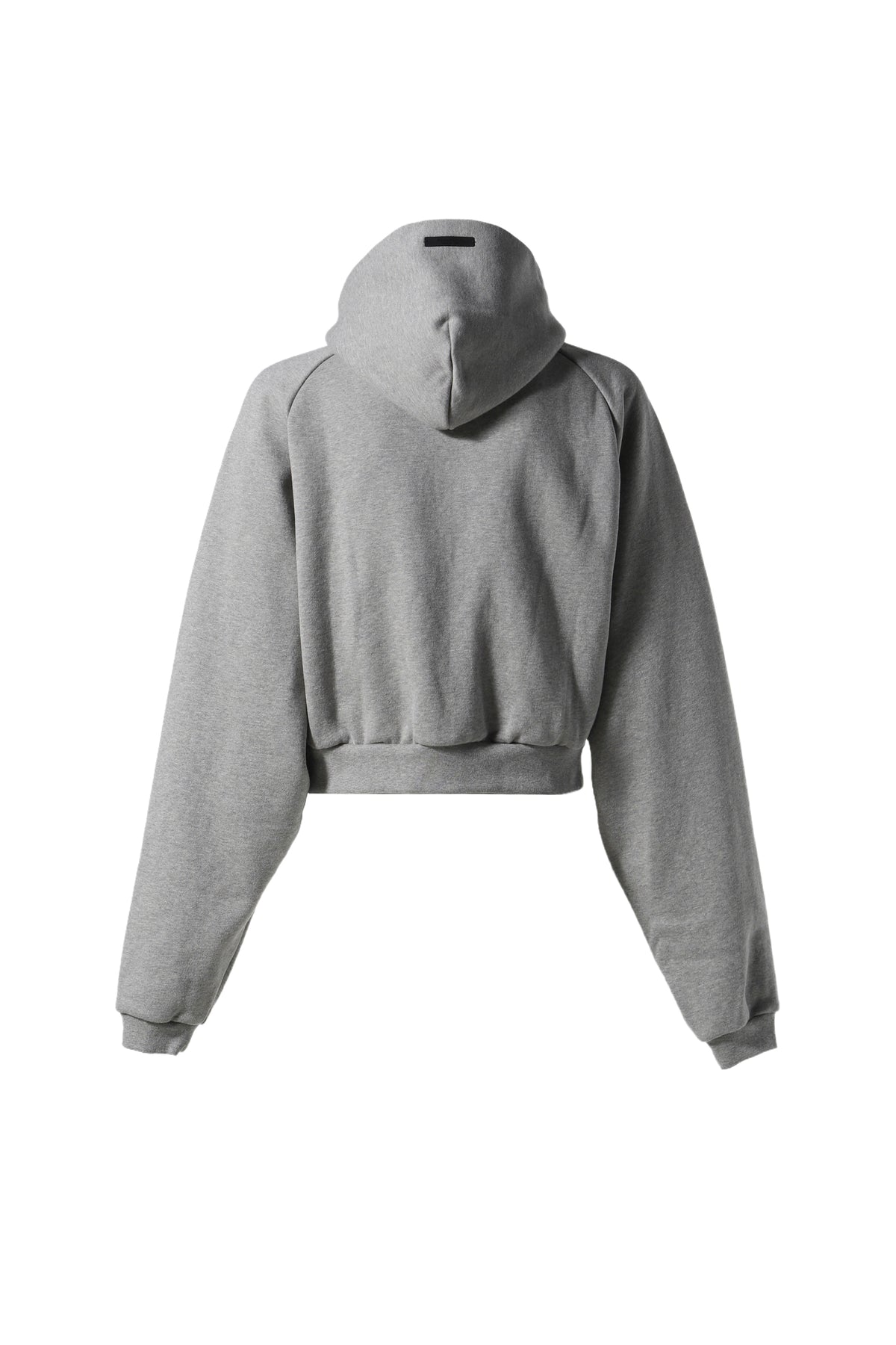 FLEECE CROPPED HOODIE / DARK HEATHER