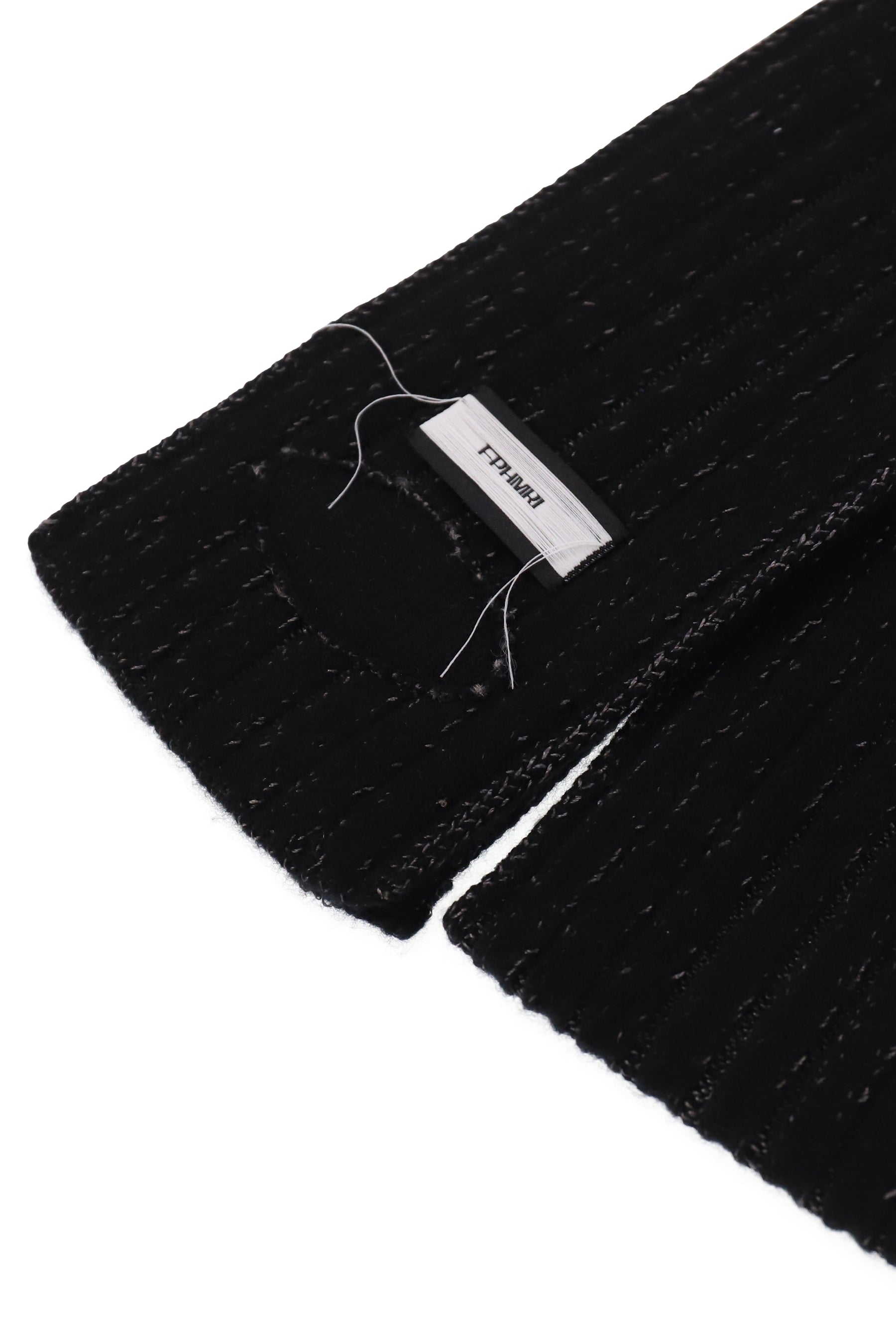 WOOL LONG SCARF / BLK
