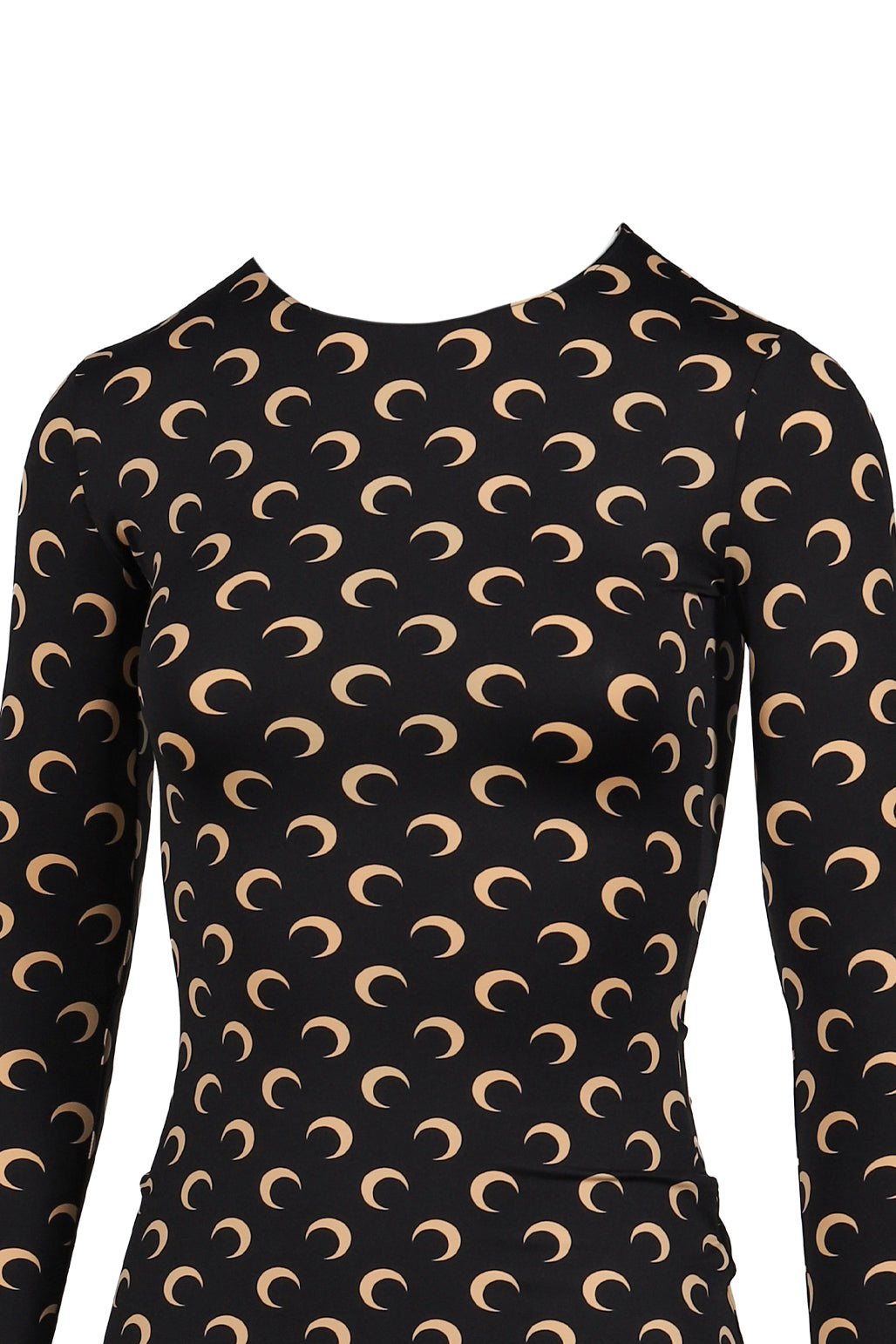 MOON PRINTED JERSEY LS CREWNECK TOP / TAN